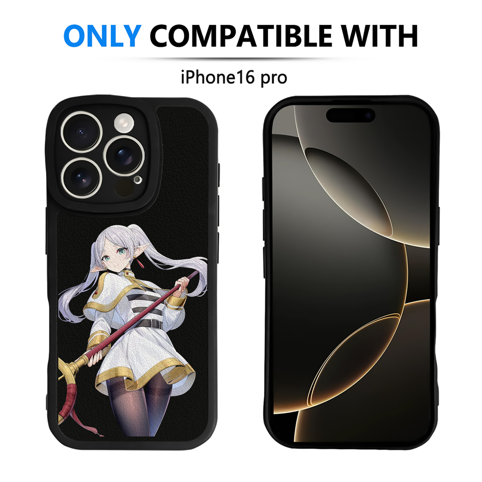 （画像用） 葬送のフリーレン Frieren 【iPhone 16シリーズ対応】シリコンスマホケース（レザー調） 材質：シリコン